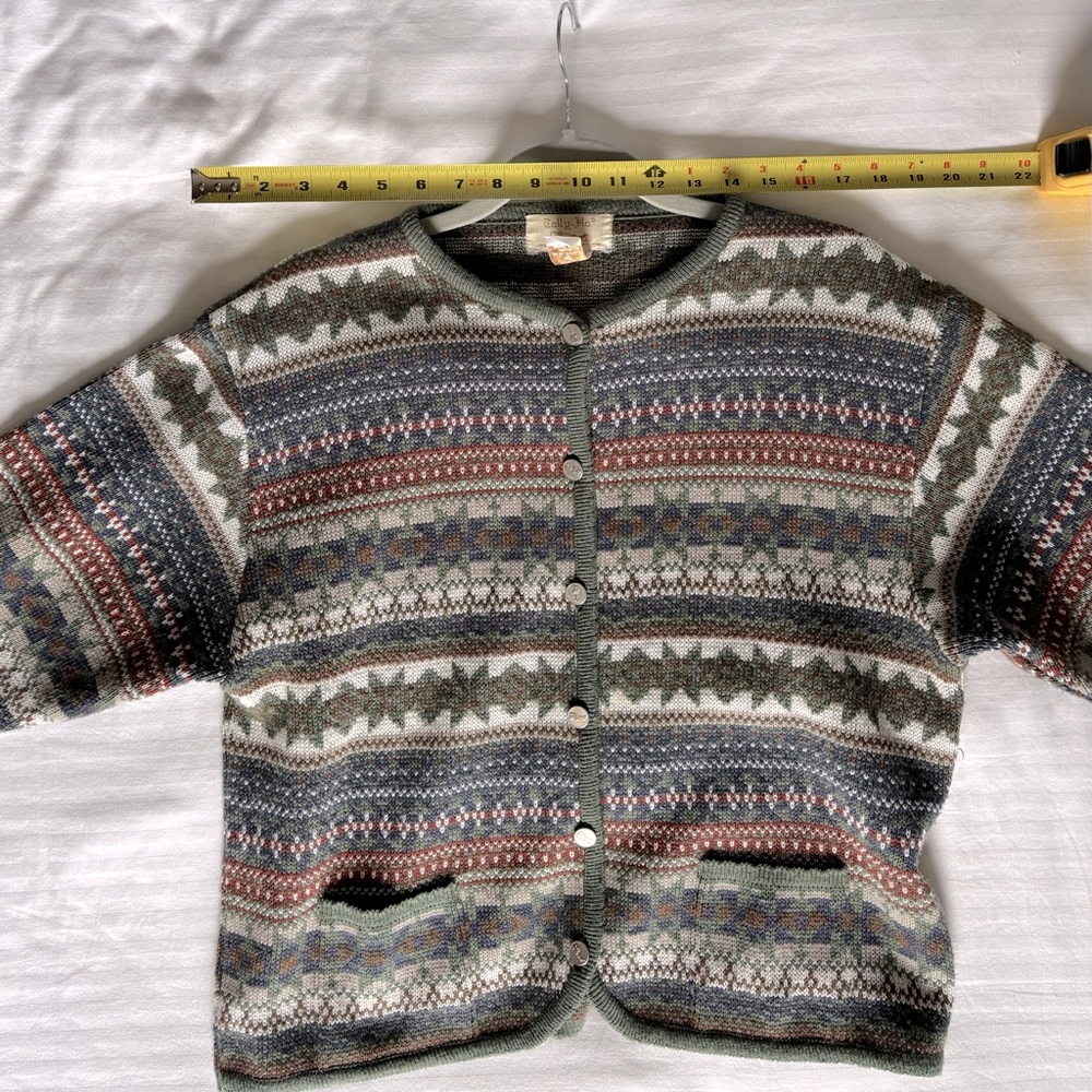 Vintage Fair Isle Cardigan Sweater - Picture 8 of 11